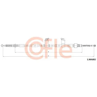 COFLE 1.MA002 - Tirette à câble, frein de stationnement arrière droit