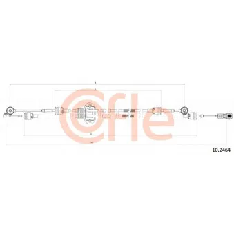 COFLE 10.2464 - Tirette à câble, boîte de vitesse manuelle
