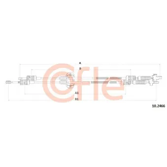 COFLE 10.2466 - Tirette à câble, boîte de vitesse manuelle