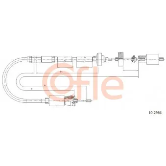 COFLE 10.2964 - Tirette à câble, commande d'embrayage