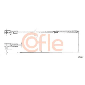 COFLE 10.327 - Tirette à câble, commande d'embrayage