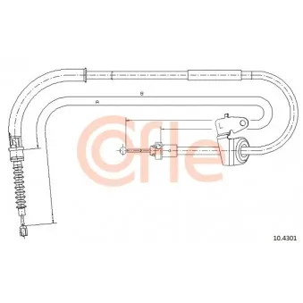 COFLE 10.4301 - Tirette à câble, frein de stationnement
