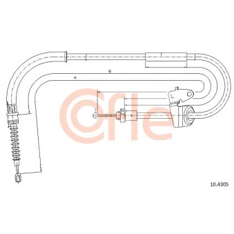 Tirette à câble, frein de stationnement COFLE OEM 34406777400