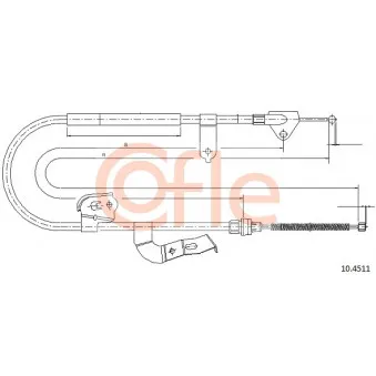 Tirette à câble, frein de stationnement COFLE OEM 4745Y3