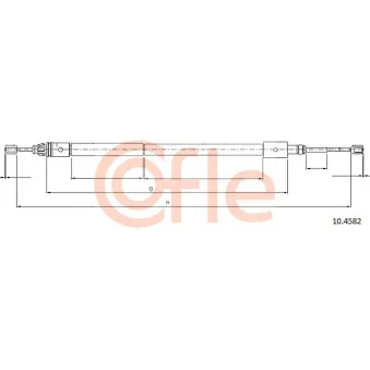 COFLE 10.4582 - Tirette à câble, frein de stationnement