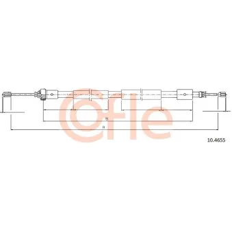 Tirette à câble, frein de stationnement COFLE OEM 4745P6