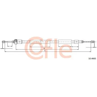 COFLE 10.4665 - Tirette à câble, frein de stationnement