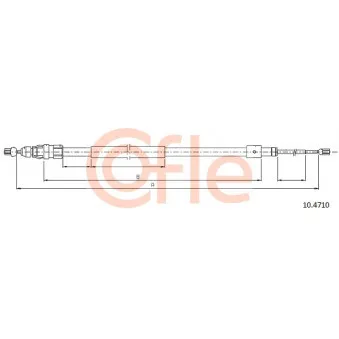 Tirette à câble, frein de stationnement COFLE 10.4710
