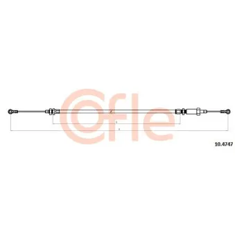 Tirette à câble, frein de stationnement COFLE 10.4747 pour FIAT DUCATO 140 Natural Power 3.0 - 136cv