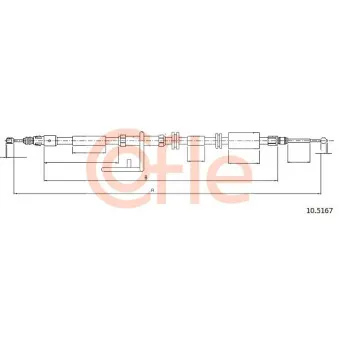 Tirette à câble, frein de stationnement COFLE 10.5167