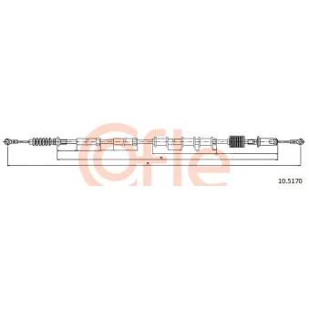 COFLE 10.5170 - Tirette à câble, frein de stationnement