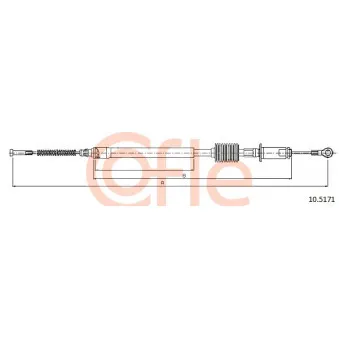 COFLE 10.5171 - Tirette à câble, frein de stationnement
