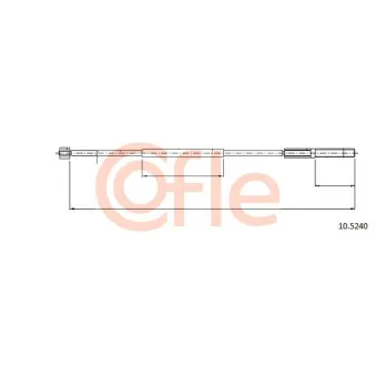 COFLE 10.5240 - Tirette à câble, frein de stationnement