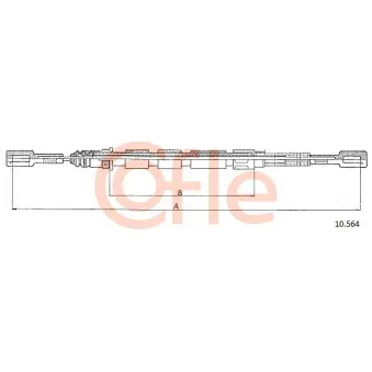 COFLE 10.564 - Tirette à câble, frein de stationnement