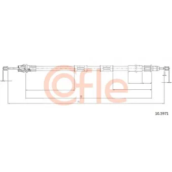 COFLE 10.5971 - Tirette à câble, frein de stationnement