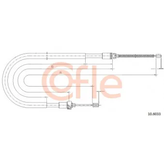 COFLE 10.6033 - Tirette à câble, frein de stationnement
