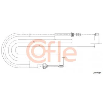 COFLE 10.6034 - Tirette à câble, frein de stationnement
