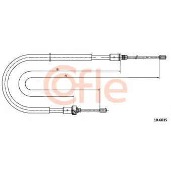 COFLE 10.6035 - Tirette à câble, frein de stationnement