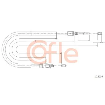 Tirette à câble, frein de stationnement COFLE OEM 9650902680
