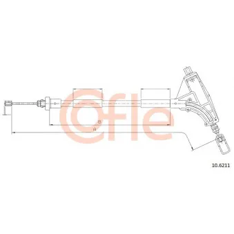 COFLE 10.6211 - Tirette à câble, frein de stationnement