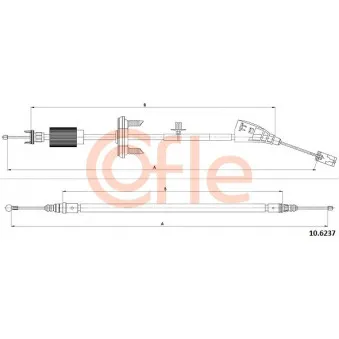 COFLE 10.6237 - Tirette à câble, frein de stationnement