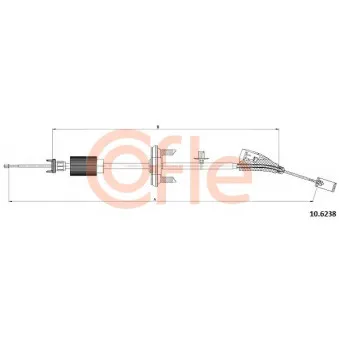 COFLE 10.6238 - Tirette à câble, frein de stationnement