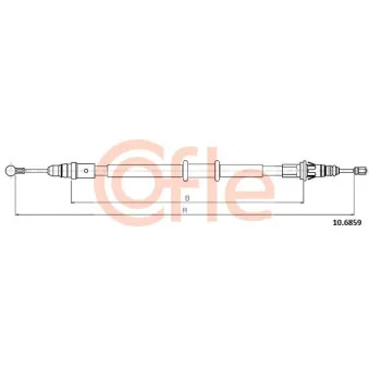 Tirette à câble, frein de stationnement COFLE OEM 93197706