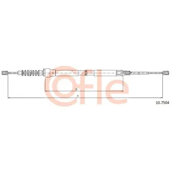 Tirette à câble, frein de stationnement COFLE 10.7504