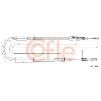 COFLE 10.7514 - Tirette à câble, frein de stationnement