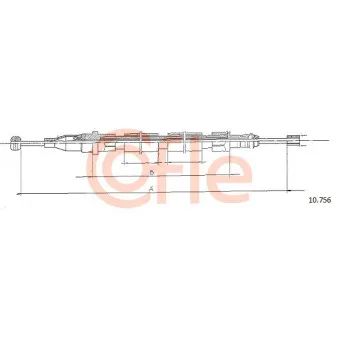 COFLE 10.756 - Tirette à câble, frein de stationnement