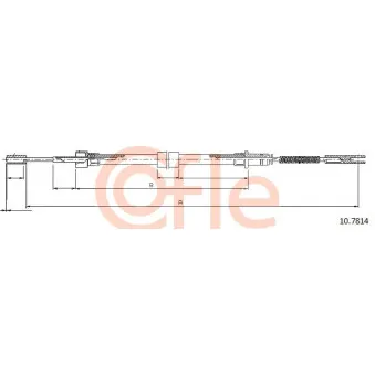 COFLE 10.7814 - Tirette à câble, frein de stationnement