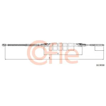 Tirette à câble, frein de stationnement COFLE 10.9038