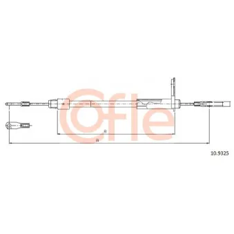 Tirette à câble, frein de stationnement COFLE OEM A1684200685