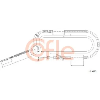 Tirette à câble, frein de stationnement COFLE OEM A1694201785