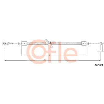 Tirette à câble, frein de stationnement COFLE OEM A9064202285