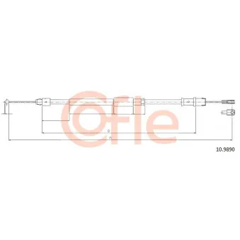 Tirette à câble, frein de stationnement COFLE OEM A9064202085