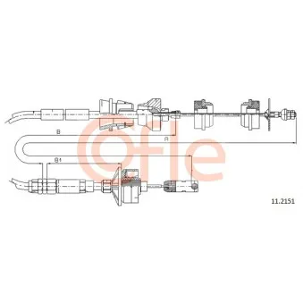 COFLE 11.2151 - Tirette à câble, commande d'embrayage