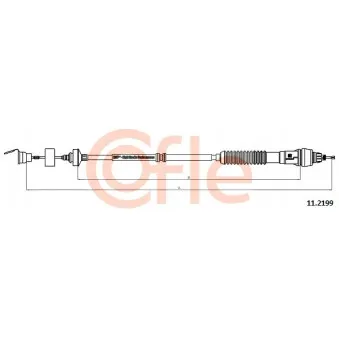 COFLE 11.2199 - Tirette à câble, commande d'embrayage