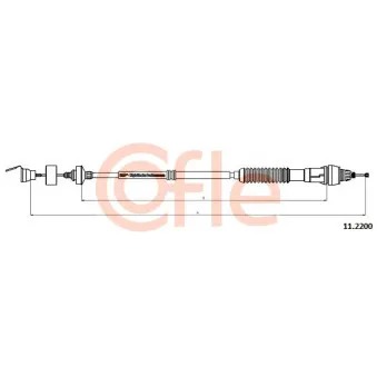 Tirette à câble, commande d'embrayage COFLE 11.2200