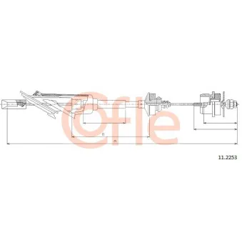 Tirette à câble, commande d'embrayage COFLE OEM 96262085
