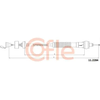 Tirette à câble, commande d'embrayage COFLE 11.2284 pour CITROEN XSARA 1.9 D - 70cv