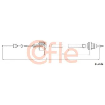 Tirette à câble, commande d'embrayage COFLE 11.2532 pour OPEL CORSA 1.4 i 16V - 90cv