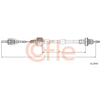 Tirette à câble, commande d'embrayage COFLE 11.2533 pour OPEL CORSA 1.0 i 12V - 54cv