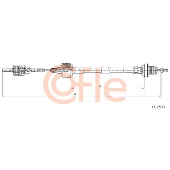 Tirette à câble, commande d'embrayage METZGER 11.2533