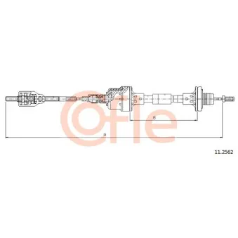 Tirette à câble, commande d'embrayage COFLE 11.2562 pour OPEL ASTRA 1.6 i 16V - 101cv