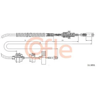 COFLE 11.3051 - Tirette à câble, commande d'embrayage