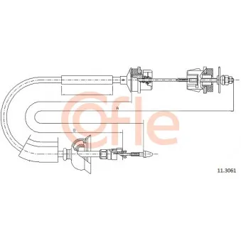 COFLE 11.3061 - Tirette à câble, commande d'embrayage