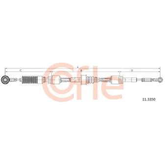 Tirette à câble, boîte de vitesse manuelle COFLE OEM A0002680191
