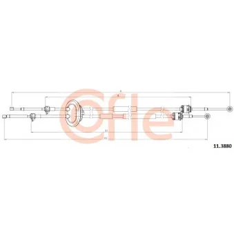 Tirette à câble, boîte de vitesse manuelle COFLE OEM 2444CY
