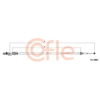 COFLE 11.3883 - Tirette à câble, boîte de vitesse manuelle